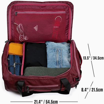 Utility Duffle Bag 40L, Convertible Backpack for Travel, Gym & Commute, Water Repellent