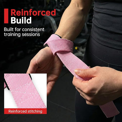 Lifting Wrist Straps for Weightlifting, Heavy Duty Wrist Straps for Deadlifts, Powerlifting, Bodybuilding and Strength Training, Secure Grip Support for Men Women 1 Pair