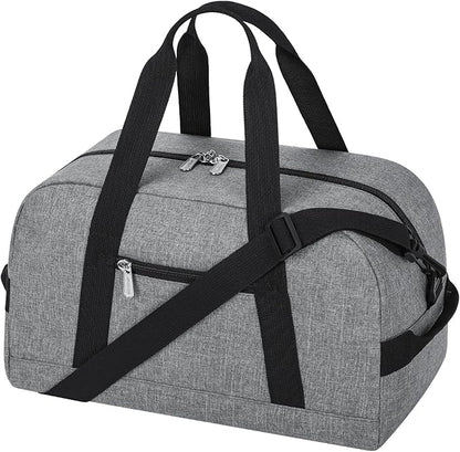 Small Gym Bag 14 inch lightweight Carry On Mini Duffel Bag for Travel Sport - light Grey