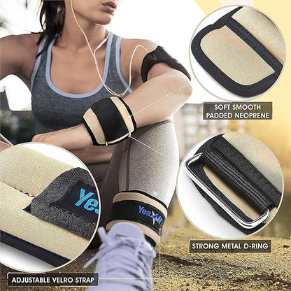 Yes4All Wrist & Ankle Weights Pair 1lb -10lbs, Adjustable Strap for Walking, Jogging, Pilates, Gym Fitness Workout for Women, Men