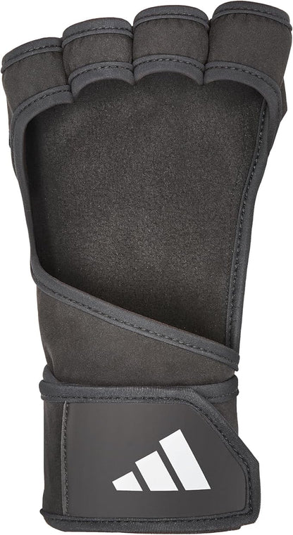 adidas Open-Back Training & Weightlifting Gloves, Fingerless Workout Gloves