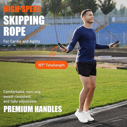 Agility Speed Training Equipment Set, Football Practise Set with 20ft Agility Ladder, 12 Cones, 4 Adjustable Hurdles, Jump Rope, for Basketball, Soccer Training, Football, Kids, Youth, Adults