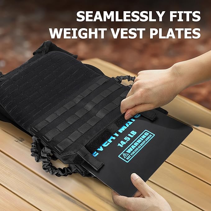 EVERYMATE Weighted Vest Men, Adjustable Weighted Vest Workout Vest for Strength Training Adjustable Strength and Endurance Training Fitness Tactical Running