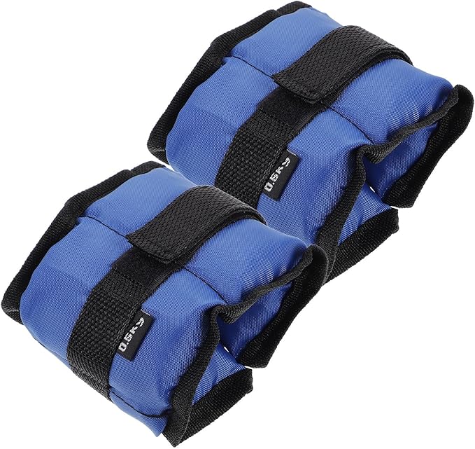 2pcs Adjustable Sandbag Ankle and Wrist Weights 1kg Each for Men and Women Workout Leg and Arm Weighted Bands for Running, Yoga, Aerobics, and Fitness Training