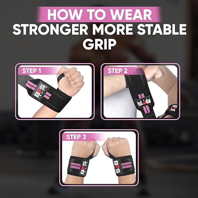 Wrist Wraps for Weightlifting,18” Premium Quality Wrist Straps for Weightlifting,Weight Lifting Wrist Wraps with Thumb Loop for Curls Dips,Powerlifting Weight Training Men Women