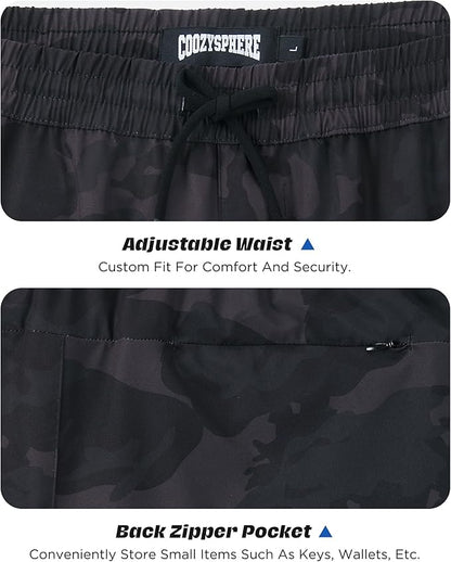 Men 2 in 1 Running Shorts with Compression Liner 5" 7" Quick Dry Workout Athletic Shorts with Pockets Towel Loop