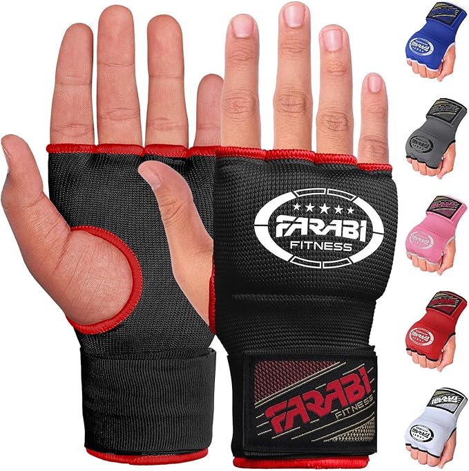 Farabi Quick Wraps Gloves Gel Paded Hand Wraps Adult MMA Boxing Muaythai Bandages Hand Protector 80cm Meter Wrist Support Strap Pair