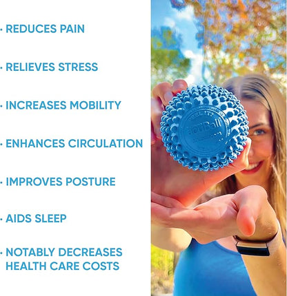 Dr. Cohen's acuball Heatable Deep Tissue Massage Ball - acuBall Trigger Point Massage Therapy for Myofascial and Stress Release and Exercise - Effective Back Massager Ball for Targeted Pain Relief