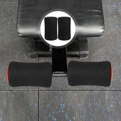POPETPOP 4 Pcs Foot Foam Pads Rollers Replacement: Foam Foot Pad Rollers Tube Cover, Gym Replacement for Weight Bench, Leg Extension, Exercise Machine (Black)