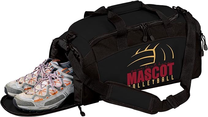 Personalized Volleyball Duffel Bag with Shoe Compartment – Custom Name Volleyball Sports Bag for Girls & Boys – Large Team Gym Bag for Practice, Travel & Tournaments