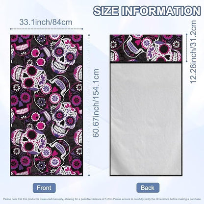 Bulopur Sugar Skull Car Seat Towel Cover Absorbent Soft Beach Towel Car Seat Covers Front Seats Running Post Workout Sweatproof Yoga Towels Blanket