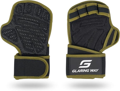 Neoprene Padded Weight Lifting Gloves for Men and Women - Ventilated Workout Gloves for Athletes Gym Sessions Cycling Tracking & Sports with Full Palm Protection