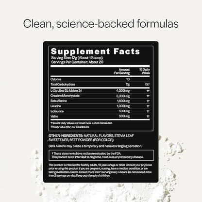 Gainful Caffeine Free Pre Workout Powder with Creatine, Watermelon Flavor, Supports Strength, Endurance, & Recovery, BCAAs, Beta Alanine, L-Citrulline, No Artificial Ingredients, 20 Servings