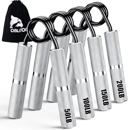 Grip Strength Trainer 4 Pack,50LB-200LB Hand Exerciser Gripper Forearm Finger Strengthener Non-Slip Suitable for Hand Rehabilitation Finger Strength Training, Muscle Building, Home Gym