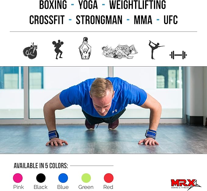 MRX Weight Lifting Wrist Wraps for Wrist Support Lifting Straps Gym Bodybuilding Training Workout for Men and Women