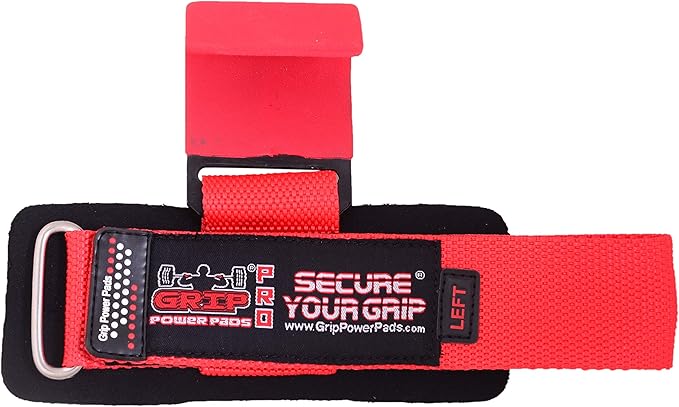 Weight Lifting Rod Hooks Heavy Duty Wrist Wraps Power Weight Lifting Training Gym Grips Straps Set of 2