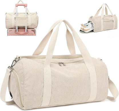 BTOOP Duffle Bag for Gym Sports Women Girls Workout Travel Bag Weekender with Shoe Compartment and Wet Pocket