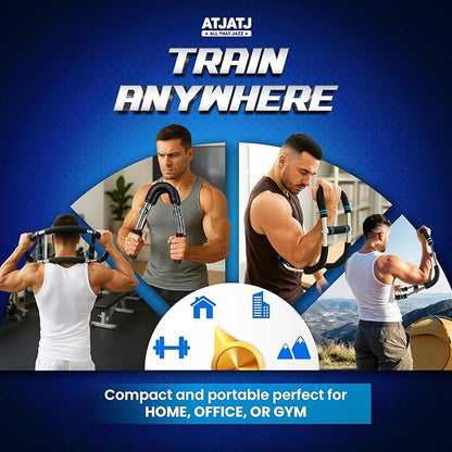 3-Level (50–100lbs) Twister Arm Trainer, Adjustable Chest & Bicep Workout Equipment for Men, Detachable Home Gym Shoulders and Forearms Muscle Training Fitness with Steel Frame & Ergonomic Handles