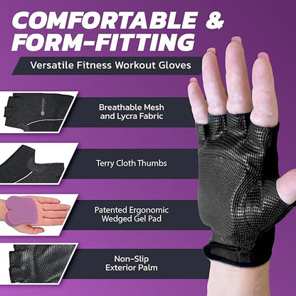 Fitness Gloves for Women & Men with Wrist Support, Workout & Strength Training Gloves, Gym Accessories for Ladies/Men, & Weight Lifting Gloves