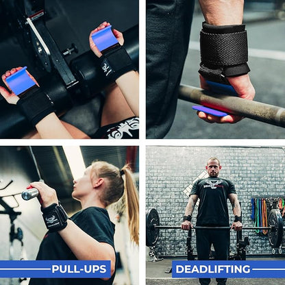 BEAST RAGE Workout Hooks for Men, Durable Coated Grip Gym Straps for Weightlifting Wrist Wraps Training Weight Lifting Strength Fitness Bodybuilding Anti Slip Women Hook Exercise
