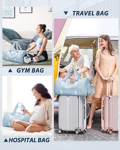 Gym Bag Womens,Travel Duffel Carry on Bag Sport Tote Bag Weekend Overnight Bag