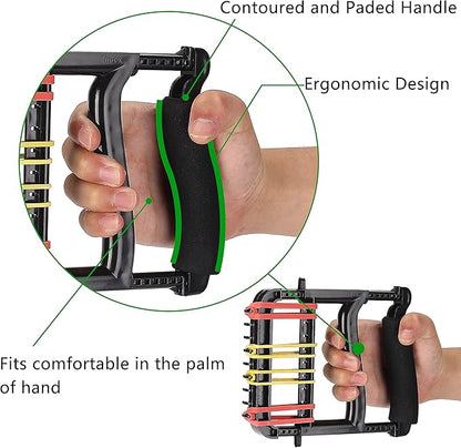 Hand Exerciser,Finger Exerciser and Hand Strengthener for Hands,Finger,Wrist,Forearms and Thumbs Therapy,Black
