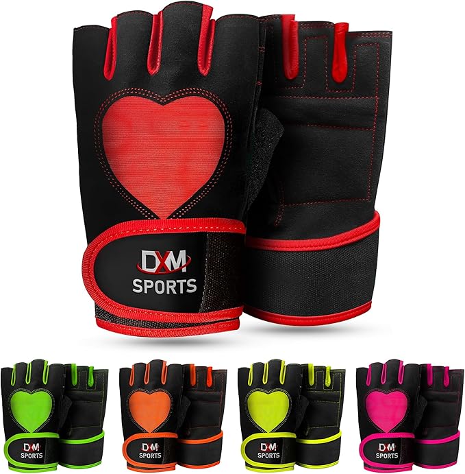 DXM SPORTS Workout Gloves for Women with Wrist Support - Weight Lifting Gloves for Gym, Cycling, Training - Exercise Gloves for Women