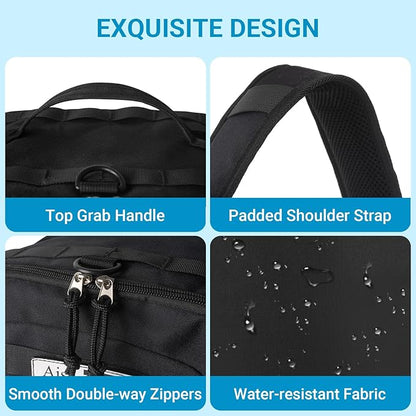 Gym Bag for Women & Men, 3 in 1 Carry on Travel Backpack with Wet Pocket, Anti-Theft Carry On Weekender Bag for Airplane, Workout Overnight Backpack for Travel, Black
