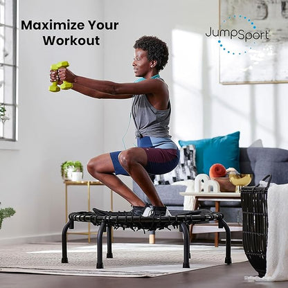 JumpSport 39" ESSENTIAL Fitness Trampoline | Model 220, 230, 250 | Exercise Trampoline | 30 Low-Impact Bungees