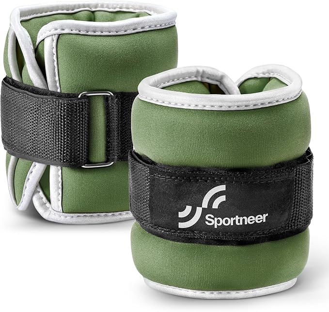 Sportneer Ankle Weights Wrist Weights Pair of 1/2/4/6/10 LBS for Men Women Kids Strength Training Wrist and Ankle Weights Set with Reflective Strips for Dancing Running Walking Fitness Workout Gym