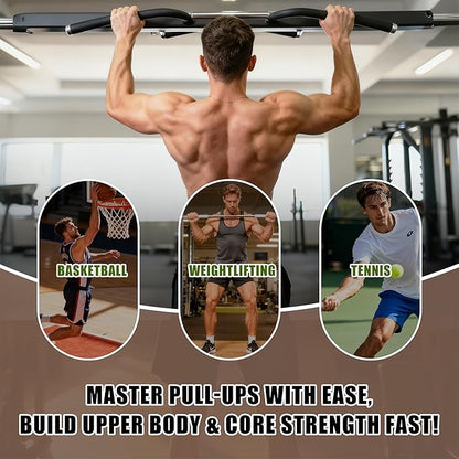 Pull Up Assistance Bands, Heavy Duty Resistance Bands with Handles, Exercise Band with Door Anchor, Adjustable Workout Band Set for Pull Up Bar, Full Body Strength&Muscle Training, Recovery, Home Gym