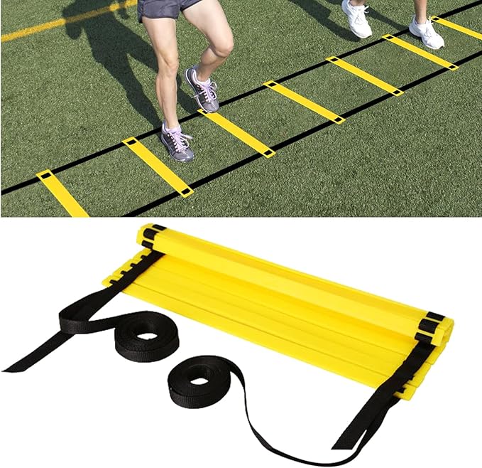 Agility Ladder - Balance Training Tool Workout Ladder | Sports Conditioning Ladder, Athletic Agility Trainer, Exercise & Fitness Equipment, Soccer Speed Ladder for Adults, Kids, Boys, Students