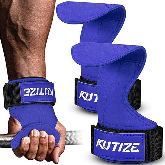 Lifting Straps, Weight Lifting Wrist Wraps for Weightlifting, Heavy Powerlifting, Deadlifts, Rows, Pull Ups, Adjustable Neoprene Padded Gym Workout Strength Training Wrist Hooks for Men/Women