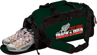 Personalized Track and Field Duffel Bag – Custom Name & Team Colors – Track Athlete Gear Bag for Boys & Girls – Lightweight Sports Travel Bag for Meets & Practice