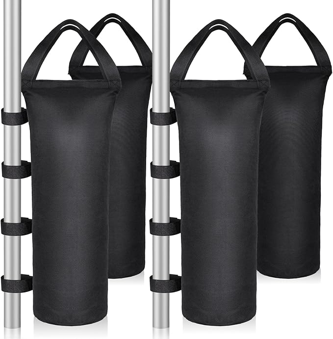 4 Packs Sandbags Weight Bags, 112 LBS Large Sandbags for weight, Cylindrical Heavy Duty Sand Bags for Beach Canopy, Pop Up Tent, RV Awning, Picnic Table, Umbrella Base, Gazebos, Trampoline Stakes