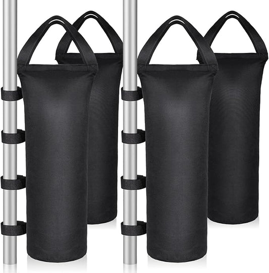 4 Packs Sandbags Weight Bags, 112 LBS Large Sandbags for weight, Cylindrical Heavy Duty Sand Bags for Beach Canopy, Pop Up Tent, RV Awning, Picnic Table, Umbrella Base, Gazebos, Trampoline Stakes