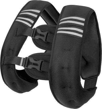 Weighted Vest Men or Women - 6lb/8lb/12lb/16lb/20lb/25lb/30lb Weights with Reflective Stripe, Weighted vest for Workout Equipment for Strength Training Night Running