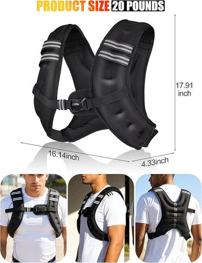 Henkelion Weighted Vest Weight Vest for Men Women Kids Weights Included, Body Weight Vests Adjustable for Running, Training Workout, Jogging, Walking