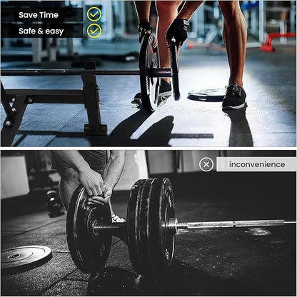 Deadlift Barbell Jack Stand, Heavy Duty Steel Deadlift Jack for Easy Changing Plates, Anti-slip Handle Deadlift Stand, Home Gym Deadlift Exercises, Weight Training Equipment