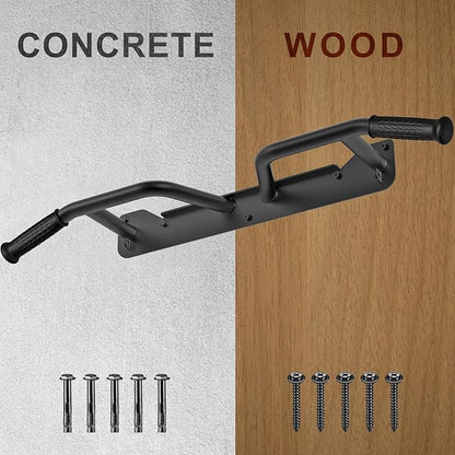 SELEWARE Heavy Duty Welded Pull Up Bar, Versatile Doorway Wall Mount, Joist Mounted, and Ceiling Mounted Chin Up Bars, Thick Metal Sturdy Construction for Full Body Workouts Support 500 lbs