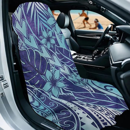 Bulopur Polynesia Hibiscus Sweat Towel Car Seat Cover for Gym Post-Work Running Athletic Beach Towel Machine Washable Lightweight Soft Car Interior Accessories for Women Girly