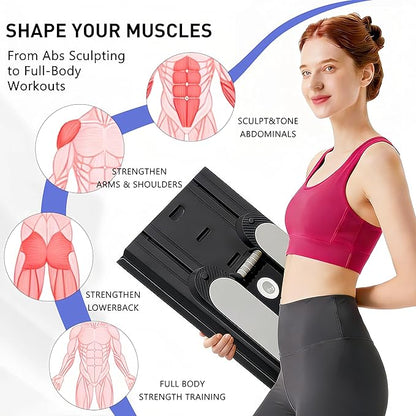 Pilates Board-Pilates Reformer Board,Multi-Purpose Portable Pilates Reformer Machine Home Pilates Kit for Home Workout,Fitness, Exercise,Abs,Core Equipment