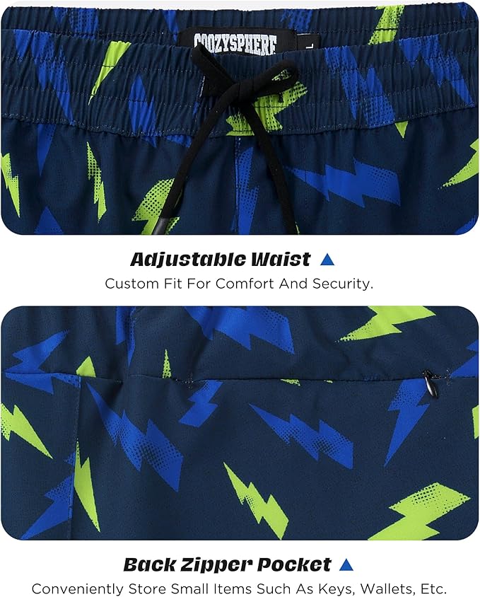 Men 2 in 1 Running Shorts with Compression Liner 5" 7" Quick Dry Workout Athletic Shorts with Pockets Towel Loop