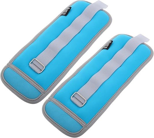1kg (0.5kg X 2) Sky Blue Ankle and Wrist Weights Adjustable Sandbag Arm Weights for Women Men Fitness Running Training Strength Workout