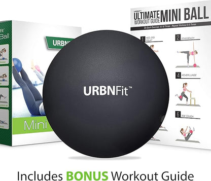 URBNFit Mini Exercise Ball 9” – Small Pilates & Yoga Stability Ball for Core Strength, Balance, Pregnancy & Physical Therapy – Anti-Burst Swiss Ball w/Quick Pump – Home, Office, Gym