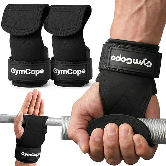 Weight Lifting Hooks for Deadlifting, Heavy Duty Deadlift Lifting Hooks with Enhanced Grip and Wrist Support, Secure Gym Hook Straps for Strength Training, Powerlifting, Bodybuilding, Pull Workouts, 1 Pair, Black