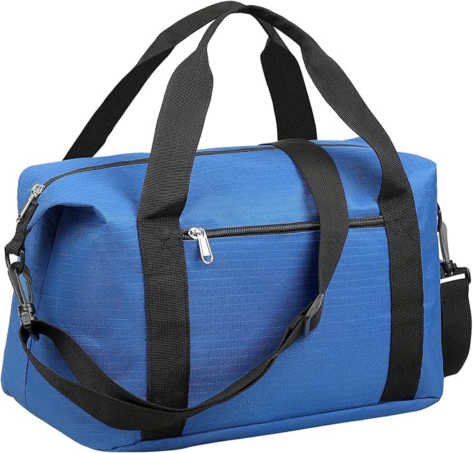 Vorspack Small Gym Bag - 14 Inches Duffle Bag for Travel Lightweight Duffel Bag for Men Women Personal Item Bag Weekender Bag for Travel Sports Gym - Blue
