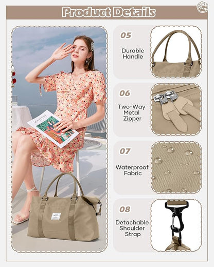 Gym Bag Womens,Travel Duffel Carry on Bag Sport Tote Bag Weekend Overnight Bag