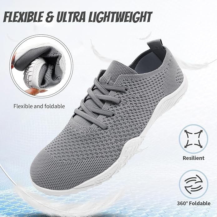 WCIDFY Barefoot Shoes Women Zero Drop Gym Walking Shoes Non Slip Minimalist Tennis Lightweight Breathable Yoga Sneakers