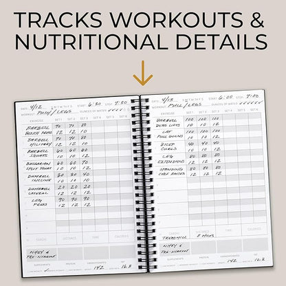 The Ultimate Fitness Journal for Tracking and Crushing Your Gym Goals - Detailed Workout Planner & Log Book For Men and Women - Great Gym Accessories With Calendar, Nutrition & Progress Tracker